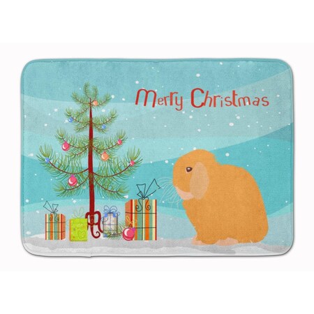 Carolines Treasures Holland Lop Rabbit Christmas Machine Washable Memory Foam Mat BB9335RUG